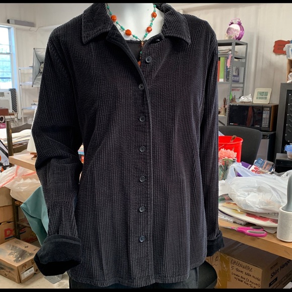 Denim&Co Jackets & Blazers - 🗣 “Black Thick Wale Corduroy Shirt Jacket”